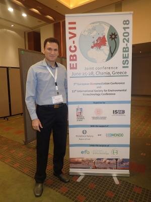 Dr. Nikos Englezos participated in the joint conference of the 7th European Bioremediation Conference (EBC-VII) and the 11th International Society for Environmental Biotechnology conference (ISEB 2018), held in Chania, Greece, 25-28 June, 2018. 