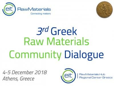 The 3rd Greek Raw Materials Community Dialogue will take place in Athens on December 4-5 2018