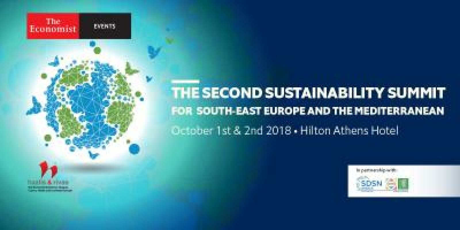 The 2nd Sustainability Summit for southeast Europe and the Mediterranean will take place in Athens at the Hilton Athens Hotel on October 1st and 2nd 2018